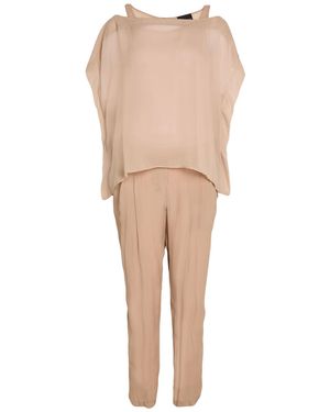 Atos Lombardini Jumpsuit Nylon, Acetate, Silk, Polyester, Viscose - Natural