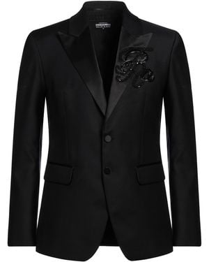 DSquared² Blazer Virgin Wool, Silk - Black
