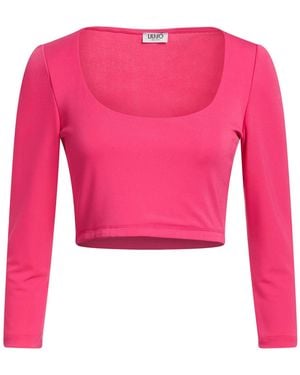 Liu Jo Fuchsia Top Polyester, Elastane - Pink