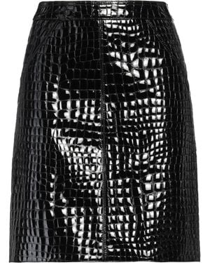 Tom Ford Mini Skirt Goat Skin - Black