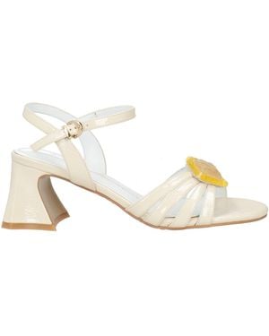 Luciano Barachini Cream Sandals Leather - Natural