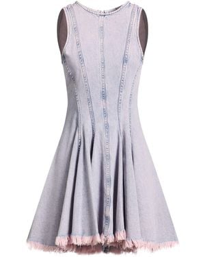 Marques'Almeida Lilac Mini Dress Cotton, Pre-Consumer Recycled Cotton - Purple