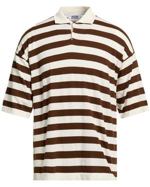 Alpha Studio Polo Shirt Cotton - Brown