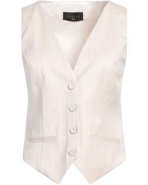 Gaelle Paris Tailored Vest Polyester, Rayon, Elastane - White