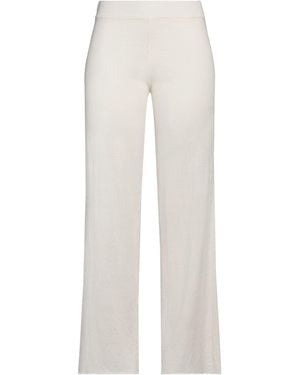 Alpha Studio Ivory Trousers Linen, Cotton - White