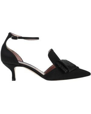 FRANCESCO SACCO Court Shoes Textile Fibres - Black