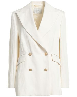 Ballantyne Ivory Blazer Silk, Linen - White