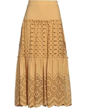 Alberta Ferretti Marigold Maxi Skirt Cotton, Polyester - Natural