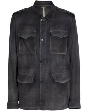 GMS-75 Charcoal Shirt Virgin Wool - Black