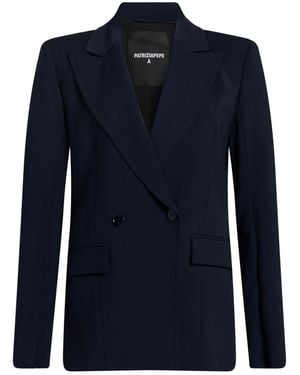Patrizia Pepe Midnight Blazer Polyester, Elastane - Blue