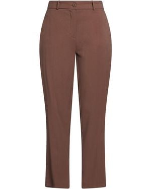 Haveone Dark Trousers Viscose, Polyester - Brown