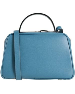 Valextra Cross-Body Bag Calfskin - Blue