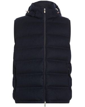 Brunello Cucinelli Vest Wool - Blue
