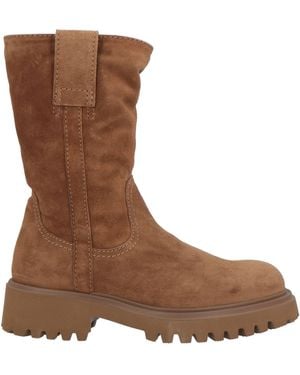 Guglielmo Rotta Camel Ankle Boots Leather - Brown