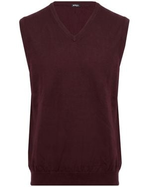 Kiton Burgundy Sweater Cashmere, Silk - Purple