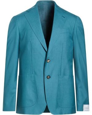 Caruso Blazer Wool, Silk - Blue