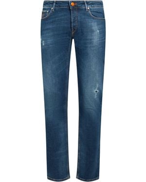 Hand Picked Jeans Cotton, Elastomultiester, Rubber - Blue