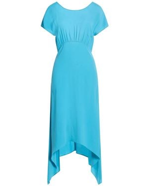 Grifoni Midi Dress Acetate, Silk - Blue
