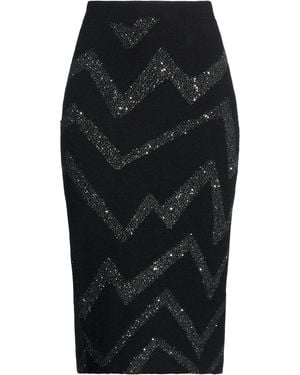 Nude Midi Skirt Virgin Wool - Black