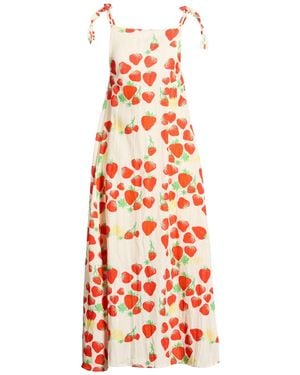 Helmstedt Ivory Maxi Dress Viscose, Linen - White