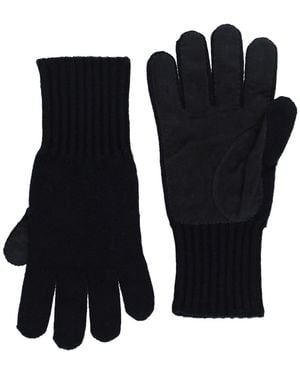 dunhill Gloves Cashmere, Lambskin - Black