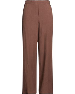 BLUE BROTHERS Pants Viscose, Linen - Brown