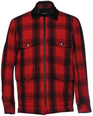 DIESEL Jacket Wool, Nylon, Cotton - Red