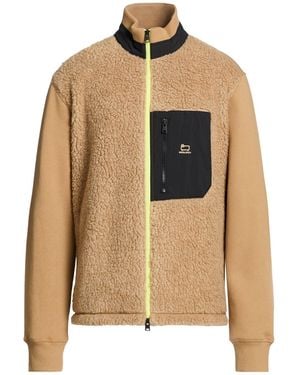 Woolrich Camel Sweatshirt Cotton, Polyester, Virgin Wool, Polyamide - Natural