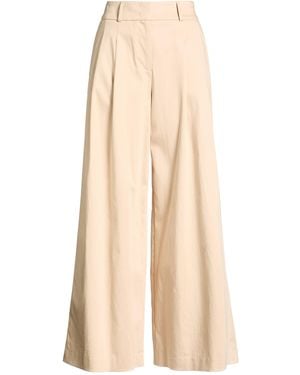 Peserico Ivory Trousers Lyocell, Cotton, Elastane - Natural