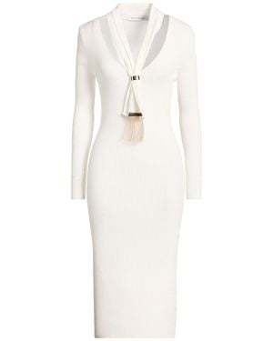 SIMONA CORSELLINI Midi Dress Viscose, Polyester - White