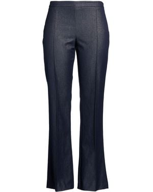LANACAPRINA Trousers Polyester, Rayon, Elastane - Blue
