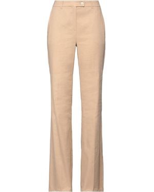 Marella Pants Linen, Cotton, Polyamide, Elastane - Natural
