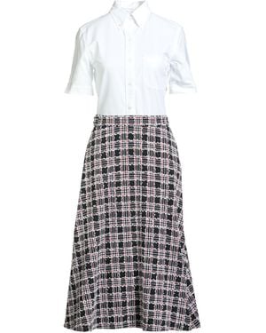 Thom Browne Midi Dress Cotton, Polyamide - White