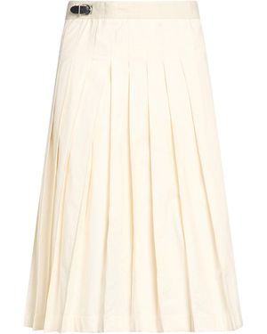DURAZZI MILANO Ivory Midi Skirt Cotton - Natural