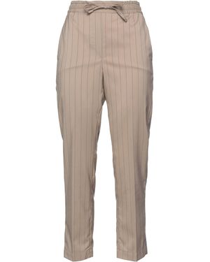 NINA BIANCHI Camel Pants Polyester, Viscose, Elastane - Natural