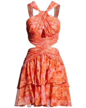 PATBO Mini Dress Polyester, Elastane - Orange