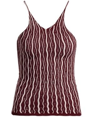Isa Boulder Burgundy Top Acrylic, Elastane - Red