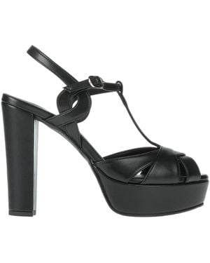 Lorenzo Mari Sandals Textile Fibres - Black