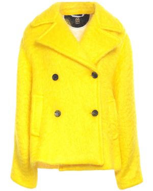 Il Cappottino Coat Mohair Wool, Wool, Polyamide - Yellow