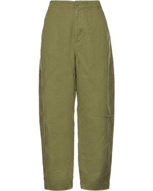 European Culture Military Trousers Rayon, Viscose, Cotton, Linen, Elastane - Green