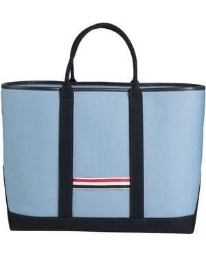 Thom Browne Handbag Textile Fibers, Leather - Blue