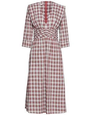 Philosophy Di Lorenzo Serafini Midi Dress Cotton - Purple