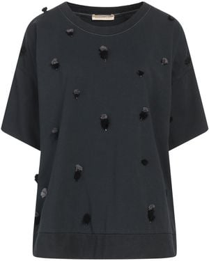 Rossopuro Charcoal T-Shirt Cotton - Black