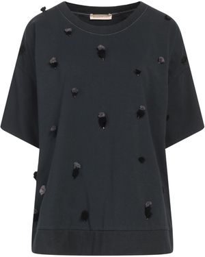 Rossopuro Charcoal T-Shirt Cotton - Black
