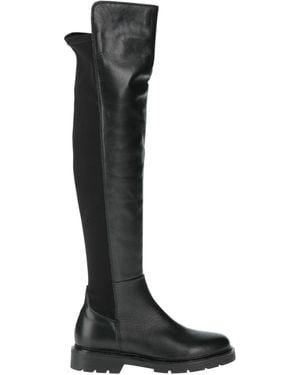 Carmens Boot Leather, Textile Fibers - Black