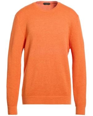 Zanone Sweater Virgin Wool - Orange