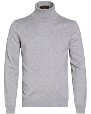 Moorer Light Turtleneck Silk, Cashmere - Gray