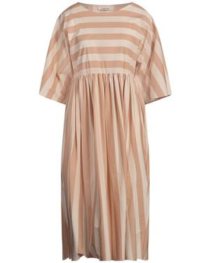 Liviana Conti Midi Dress Cotton, Polyamide, Elastane - Natural