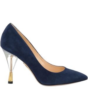 Charlotte Olympia Midnight Court Shoes Leather - Blue
