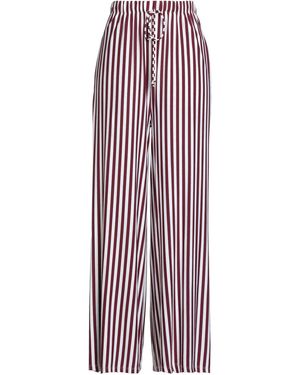 CROCHÈ Burgundy Pants Viscose, Elastane - Red